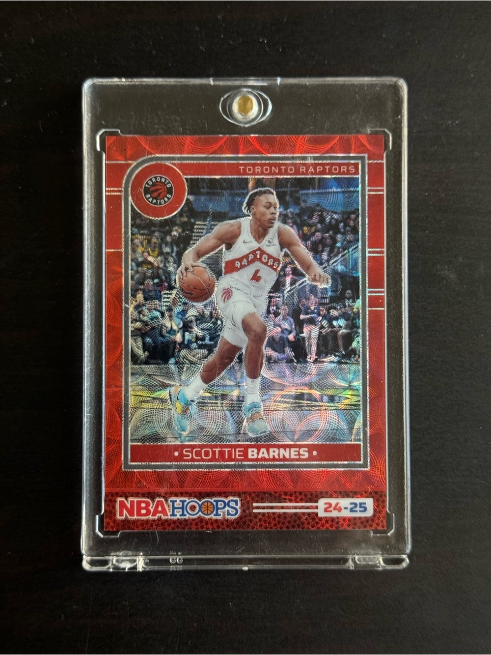 2024-25 Panini Nba Hoops - Scottie Barnes #101 Premium Red Pulsar Prizm /49